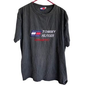 Vintage Tommy Hilfiger Black Athletic Tee Adult Size XL